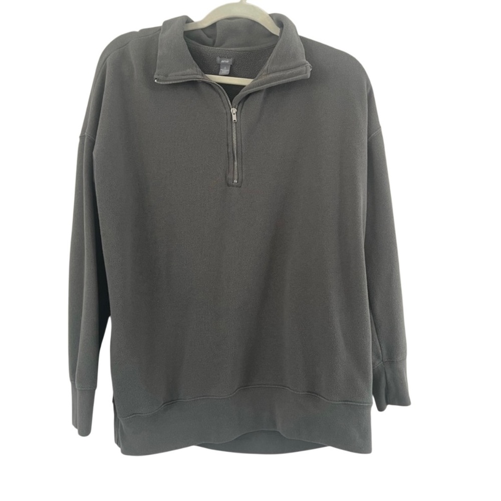 Aerie Sage Green Half-Zip Sweatshirt